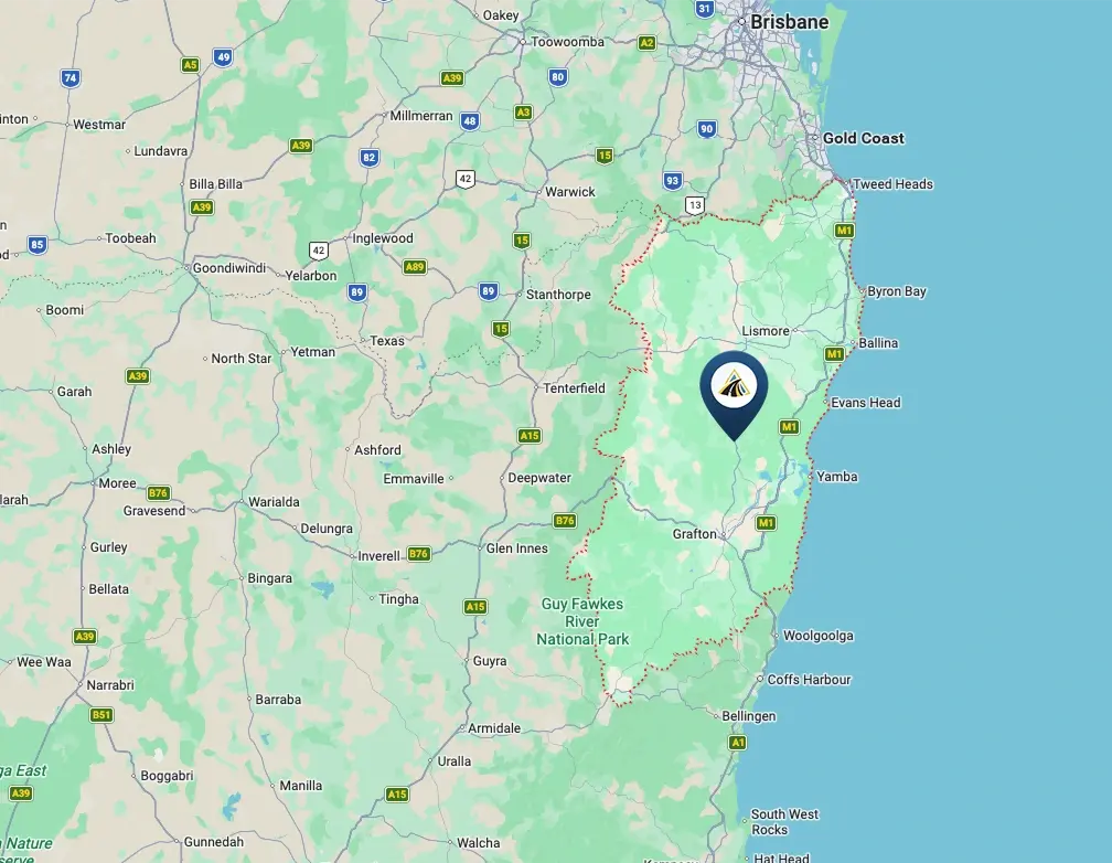 Map of Northern NSW service area